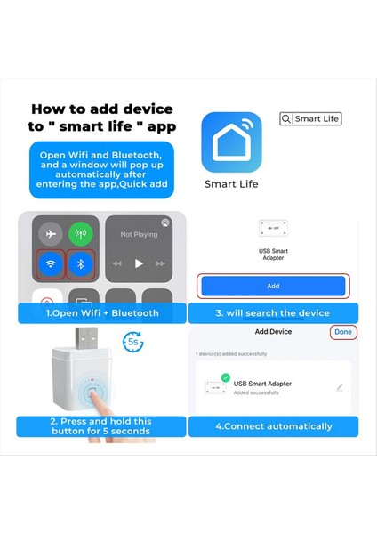 Tuya Smart Wıfı USB Adaptörü 5V 2A Wifi USB Güç Adaptörü Yandex Alexa Hey Google Akıllı Ev Otomasyonu Için (Yurt Dışından) modelleri