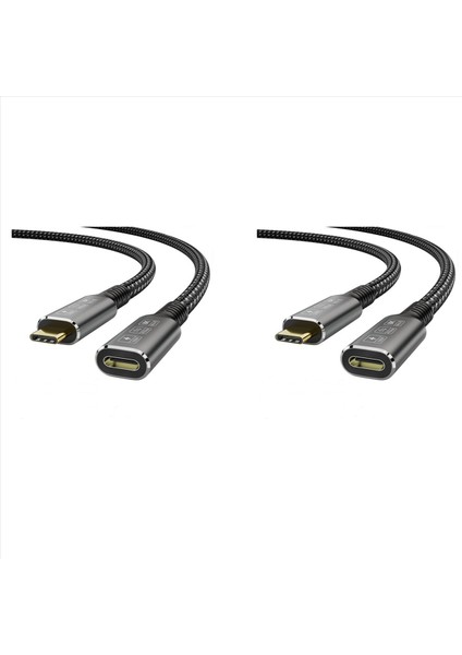 2x Usb4 8k Kablo 0 8m Thunderbolt 4 Uyumlu USB 4 Tip-C Erkek-Kadın Uzantısı Ultra Hd 8k 60Hz 100W 40GBPS (Yurt Dışından) fiyatları