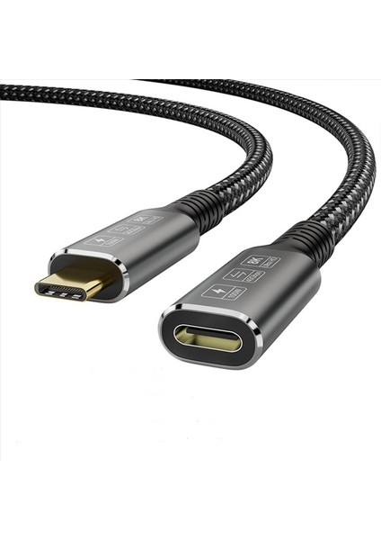 2x Usb4 8k Kablo 0 8m Thunderbolt 4 Uyumlu USB 4 Tip-C Erkek-Kadın Uzantısı Ultra Hd 8k 60Hz 100W 40GBPS (Yurt Dışından) modelleri