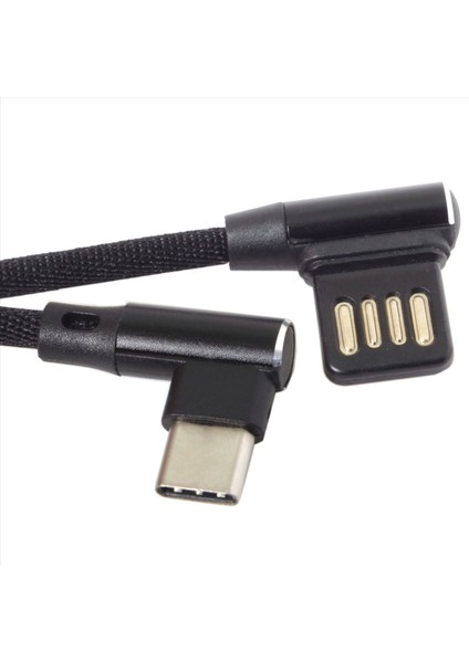 5x Usb-C 3 1 Tip-C Ila Sol Açılı 90 Derece USB 2 0 Veri Kablosu Tablet ve Telefon Için Kollu Veri Kablosu 15CM (Yurt Dışından) fırsatları