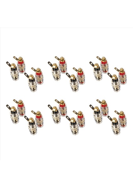 Yeni 24PC Amplifikatör Hoparlör Terminal Bağlama Post 4mm Muz Fiş Jakı (Yurt Dışından)