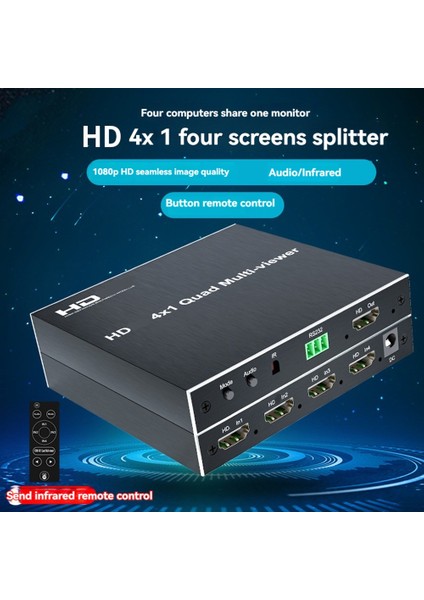 Hd 1080P Anahtar 4 Pc Abd Fişi Için Uzaktan Kumandalı HDMI Uyumlu Ayırıcı ile 1 Arada 1 Çıkışlı Video Distribütör Ayırıcı (Yurt Dışından) modelleri