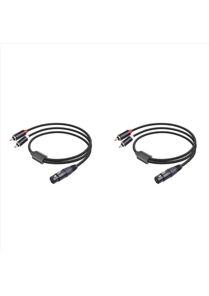 2x 3pin Xlr Dişi Ila Çift Rca Erkek Y Ayırıcı Kablosu Mikser Amplifikatör Ses Kablosu Stereo Ses Ara Bağlantı Kablosu 3 Metre (Yurt Dışından)
