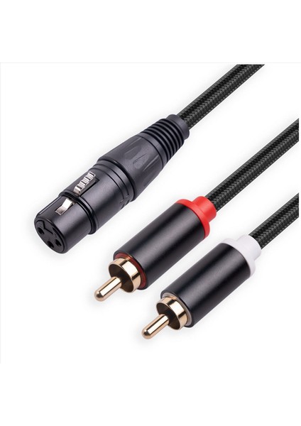 2x 3pin Xlr Dişi Ila Çift Rca Erkek Y Ayırıcı Kablosu Mikser Amplifikatör Ses Kablosu Stereo Ses Ara Bağlantı Kablosu 3 Metre (Yurt Dışından) modelleri