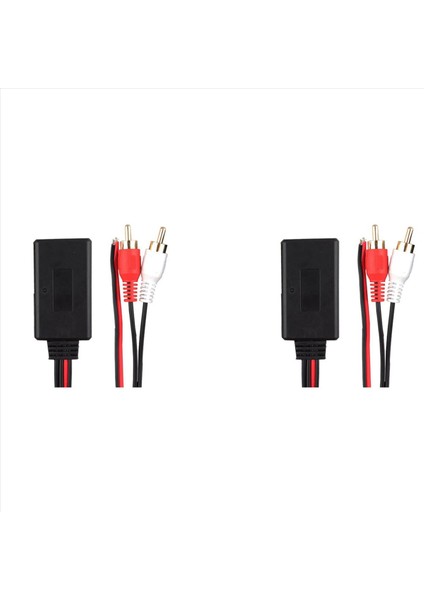 2x Evrensel Araba Rca USB Adaptörü Kablosuz Bluetooth Alıcı Ev Medya Aux Bluetooth Ses Cihazı Ses Kablosu (Yurt Dışından)