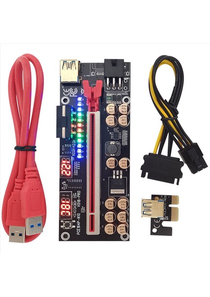5x VER018 Pro Pcı-E Rıser Kartı USB 3 0 Kablo 018 Plus Pcı Express 1x Ila 16X Extender Pcıe Adaptörü Btc Madenciliği (Kırmızı) (Yurt Dışından) indirimleri