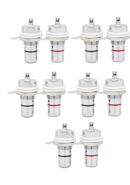 10PCS Rhodium Placated Rca Soketi Rca Dişi Panel Montaj Ses Terminali Rca Panel Montaj Şasi (Yurt Dışından)
