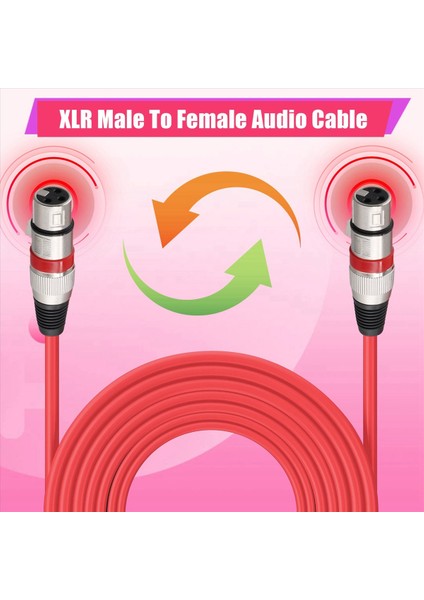 Xlr Erkek - Kadın Ses Kablosu Mikrofon Ses Kartı Mikseri 3 Çekirdek Dengeli Kablo Dmx Aşamalı Aydınlatma Kontrol Kablosu (Yurt Dışından) indirimleri
