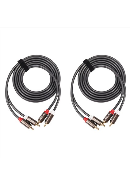 2x Rexlis 2 Rca Ila 2 Rca Erkek - Erkek Hifi Ses Kablosu Ofc Av Hoparlör Tel Tv DVD Amplifikatör Subwoofer Soundbar 1 8m (Yurt Dışından)