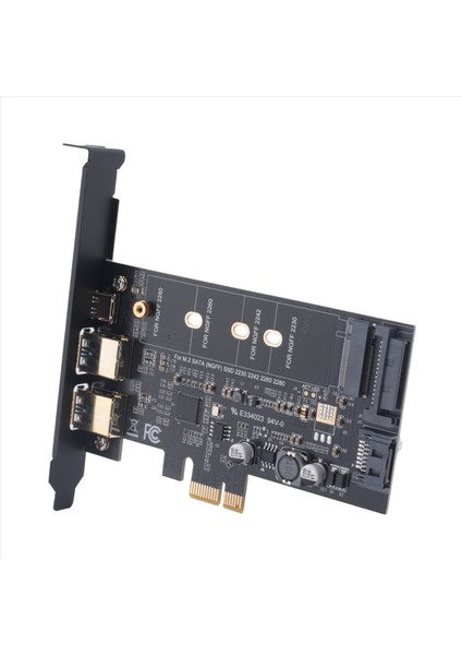 Pcı-E-Usb 3 0 Pcı Express Kartı Icler 1 USB C ve 2 USB A Bağlantı Noktaları M 2 Nvme-Pcıe 3 0 Adaptör Kartı Braket ile (Yurt Dışından)