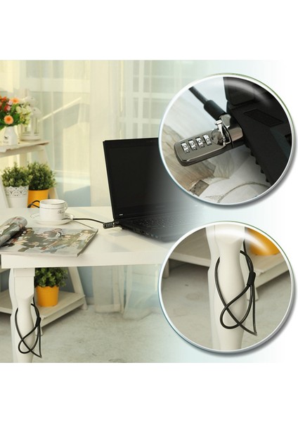 1 Pcs Dizüstü Bilgisayar Dizüstü Bilgisayar Kablo Kilidi 4 Hanlı Şifre Kilidi ve 1 Pcs 4 Dijital Evrensel Kilit USB Dizüstü Bilgisayar Güvenlik Kablosu Kilidi (Yurt Dışından) indirimleri