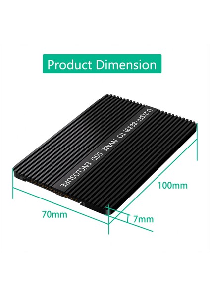 M 2 (Ngff) Nvme Ssd-U 2 (SFF-8639) Termal Ped ile 2 5 Inç SSD Adaptörü M 2 Nvme Ssd&#39 Yi Sata Için Değil U 2&#39 Ye Dönüştürün (Yurt Dışından) fırsatları