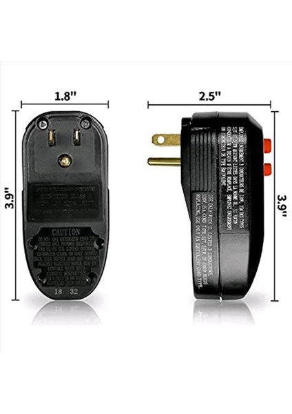 3x Gfcı Değiştirme Fiş Montajı 3-Yavrular 15A Toprak Hatası Devresi Kesici Güvenlik Rcd Koruması Abd Fişi (Yurt Dışından) fırsatları