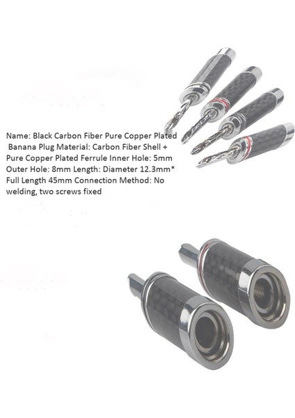 16PCS Banana Tapaları Hi-End Hifi Dıy Karbon Fiber Bakır Kaplamalı Rodyum Elektrik Sesli Kriko Banana Konektör Fişi (Yurt Dışından) indirimleri