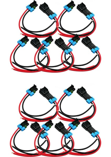 10 Paket Metri-Pack 2 Pimli 30 Amper 280 Serisi Konektörler Çok Function (Erkek Ila Kadın Pigtail 12GA) (Yurt Dışından)