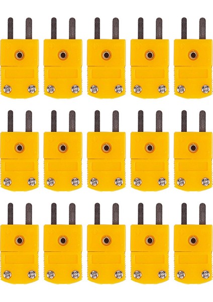 15PCS Rtd Devreleri K Tipi Sıcaklık Sensörü Termokupl Fişleri Sarı (Yurt Dışından)