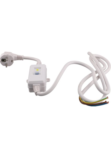 Fı Devre Kesici Soketi Kablo ile Akım Devre Kesici Fişi Kişisel Koruma Adaptörü Ab Tıkacı Beyaz (Yurt Dışından)