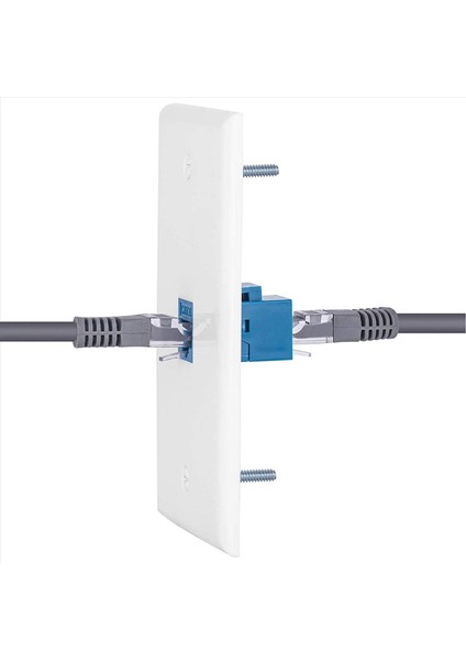 6 Paketler Ethernet Koaksiyel Duvar Plakası Çıkışı 1 Cat6 Anahtar Taşı Portu ve 1 Altın Kaplama Koaksif F Tipi RJ45 Duvar Plakaları (Yurt Dışından) modelleri