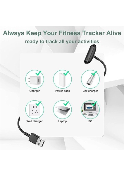 Fitbit Inspire 3 Şarj Cihazı Için Uygulanabilir Koruma ile 3 Bilezik Şarj Hattı (Yurt Dışından) modelleri