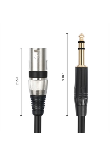 1/4 Inç - Xlr Erkek Dengeli Sinyal Bağlantı Kablosu 6 35MM - Xlr Yama Kablosu Mikrofon Dengeli Kablo 500CM (Yurt Dışından) indirimleri