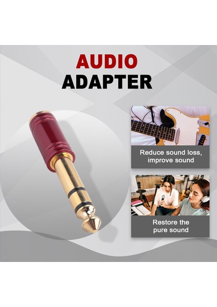 6 5 mm 6 35MM 1/4inch Erkek - 3 5mm 1/8 Inç Dişi Jak Stereo Kulaklık Aux Kablo Ses Adaptör Fişi Gitar Fiş Amplifikatörü Jack Karışımı Kulaklıklar Hoparlör Ahizesi Mikrofon (Yurt Dışından) fırsatları