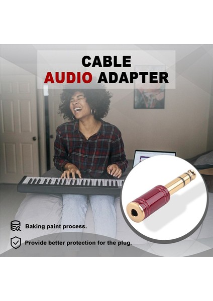 6 5 mm 6 35MM 1/4inch Erkek - 3 5mm 1/8 Inç Dişi Jak Stereo Kulaklık Aux Kablo Ses Adaptör Fişi Gitar Fiş Amplifikatörü Jack Karışımı Kulaklıklar Hoparlör Ahizesi Mikrofon (Yurt Dışından) indirimleri