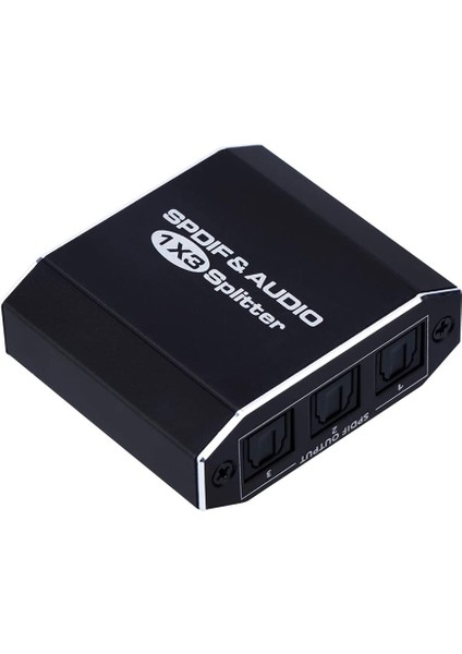 Dijital Optik Audio Splitter 1x3 Spdıf Toslınk Optik Fiber Audio Splitter 1&#39 De 3 Out Alüminyum Alaşım (Yurt Dışından)