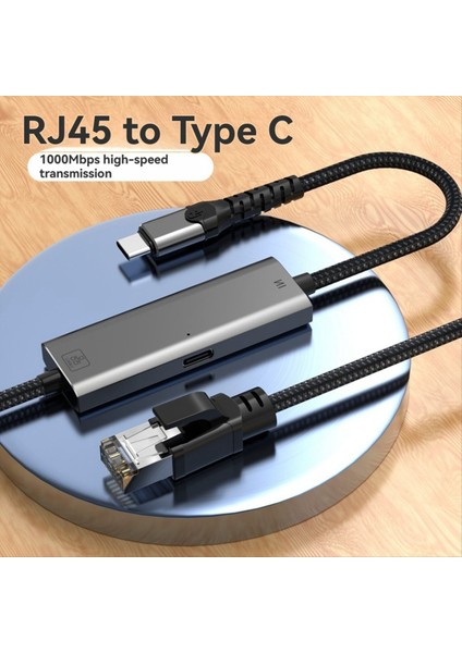 1000MBPS Ethernet Gigabit Adaptör TIP-C-RJ45 Ağ Kartı 1000MBPS Gigabit Ethernet Dönüştürücü PD100W 1,2 Metre (Yurt Dışından) modelleri