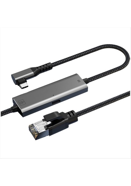 1000MBPS Ethernet Gigabit Adaptör TIP-C-RJ45 Ağ Kartı 1000MBPS Sağ Açılı Gigabit Ethernet Dönüştürücü 2 Metre (Yurt Dışından)