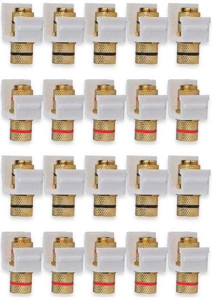 Hoparlör Post Snap -In Muz Keystone Jack - Beyaz 20 Adet (Yurt Dışından)