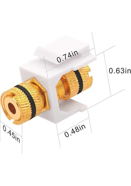 Hoparlör Post Snap -In Muz Keystone Jack - Beyaz 20 Adet (Yurt Dışından) modelleri