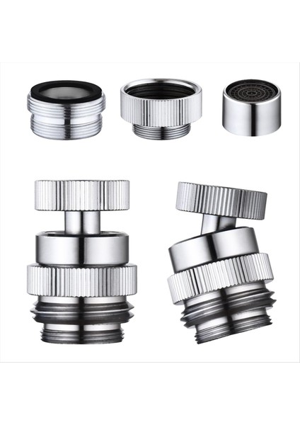 Bahçe Hortumunu Bağlamak Için Lavabo Musluk Adaptörü Kiti Döner Havalandırıcı Adaptörü Çoklu Iplikli Bahçe Hortumu Adaptörü 3/4 Inç Ght Iplik (Yurt Dışından)