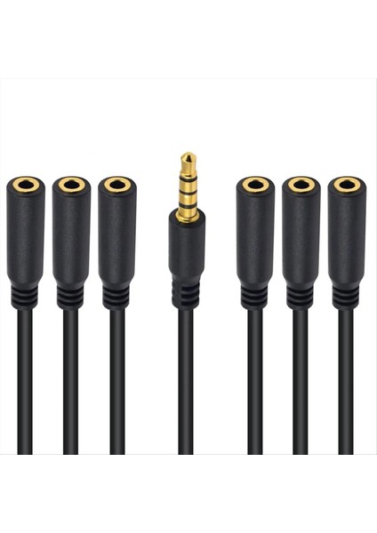 3 5mm Kulaklık Ayırıcı Kablosu 3 5mm 1/8 Inç 4 Katlı Trrs Erkek - 5 Port Aux Kablo Kulaklık Mikrofon Ses Adaptörü (Yurt Dışından) fiyatları