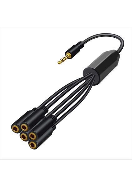 3 5mm Kulaklık Ayırıcı Kablosu 3 5mm 1/8 Inç 4 Katlı Trrs Erkek - 5 Port Aux Kablo Kulaklık Mikrofon Ses Adaptörü (Yurt Dışından) indirimleri