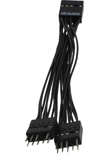 Anakart Audio Hd Uzatma Kablosu 9pin 1 Dişi - 2 Erkek Y Ayırıcı Kablosu Pc Için Siyah 10 cm (Yurt Dışından) fiyatları