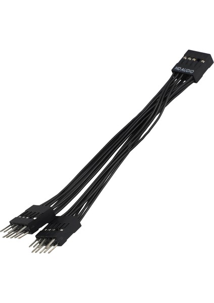 Anakart Audio Hd Uzatma Kablosu 9pin 1 Dişi - 2 Erkek Y Ayırıcı Kablosu Pc Için Siyah 10 cm (Yurt Dışından) modelleri