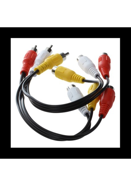 3x Yeni 3 Rca Erkek Kriko - 6 Rca Dişi Fiş Ayırıcı Sesli Video Av Adaptör Kablosu (Yurt Dışından) fiyatları