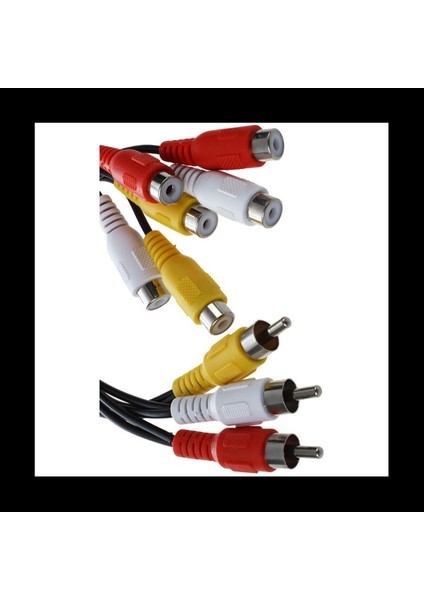 3x Yeni 3 Rca Erkek Kriko - 6 Rca Dişi Fiş Ayırıcı Sesli Video Av Adaptör Kablosu (Yurt Dışından) modelleri