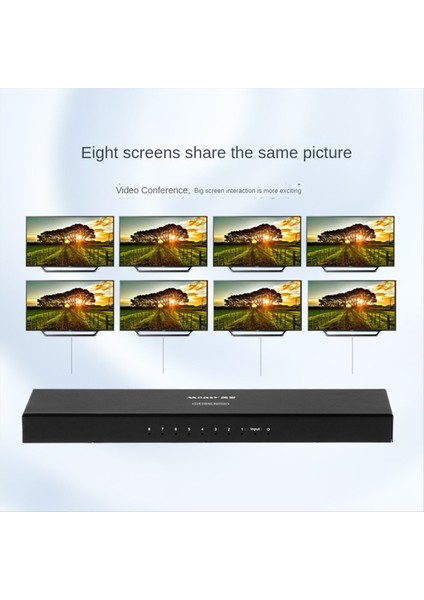 Ölçüm 1 Giriş 8 Çıkış Ayrıştırıcısı HDMI Uyumlu Splitter 4K 30Hz Ekran Tv Video Için Yağlancı Amplifikatör Splitör (Yurt Dışından) modelleri
