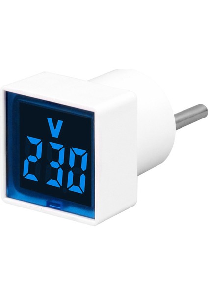 Dijital Voltmetre Kare AC220V Kare Voltaj Test Cihazı ve Gösterge Işık Ab Fişi Mavi (Yurt Dışından)