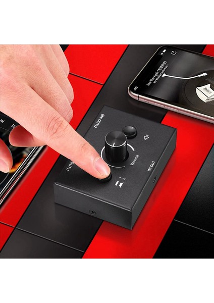 2 Set 3 5mm Ses Anahtarlayıcı 2 Giriş 1 Çıkış/1 Giriş 2 Çıkış Ses Dinlatıcı Anahtarıcı Anahtarlama Kutusu Tek Kezli Sabit Düğmesi (Yurt Dışından) indirimleri