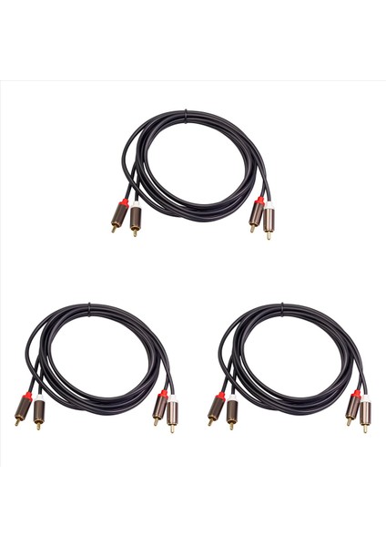 3x 2rca - 2 Rca Koaksiyel Ses Kablosu 3 5 Jack Stereo Rca Ses Kablosu Ev Sineması DVD Tv Amplifikatörü CD Soundbox (Yurt Dışından)