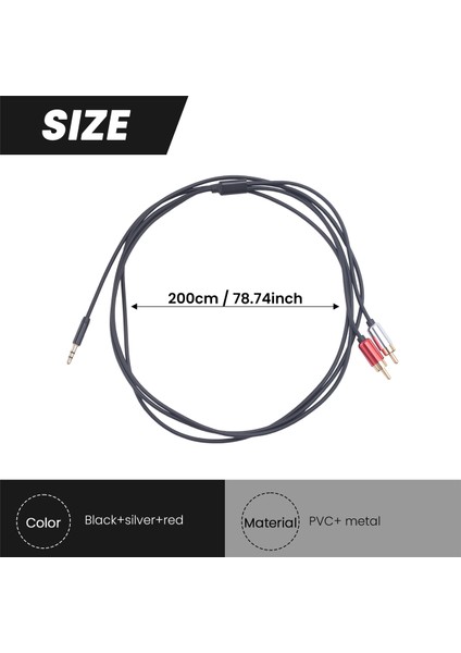 Veggieg Rca Kablosu 2rca Ila 3 5 Ses Kablosu 3 5mm Jack Rca Aux Kablosu Telefon Edifi Ev Sineması DVD 2rca Ses Kablosu (2m) (Yurt Dışından) indirimleri