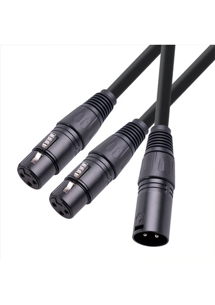 2x Xlr Y -Sprıtter Kablo Xlr Erkek - Çift Xlr Dişi Mikrofon Birleştirici Y Kablo Dengeli Mikrofon Adaptör Yama Kablosu - 50CM (Yurt Dışından) fırsatları