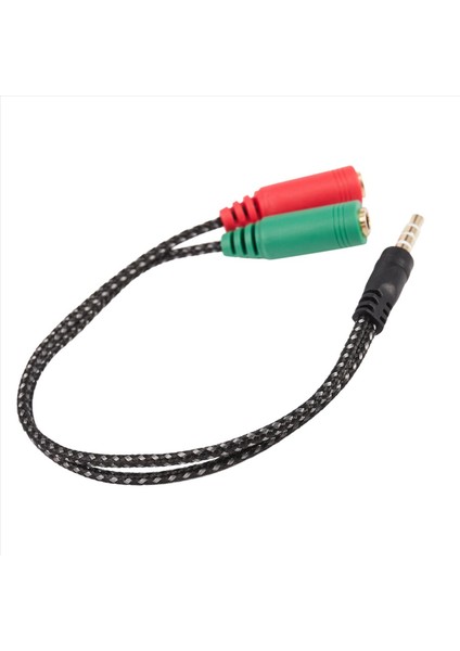 3pcs Kablo Adaptörü 2 Arada 1 Splitter 4 Pole 3 5mm Ses Kulaklık Kulaklığı 2 Dişi Jack Kulaklık Mikrofonu Ses Kablosu 3 Kutup (Yurt Dışından) modelleri