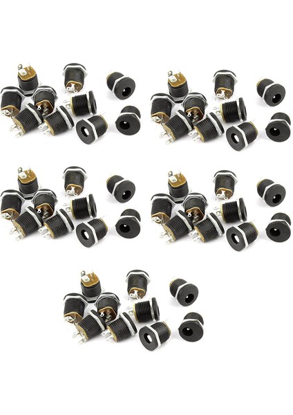 50 Pcs 3-Terminal Lehim 2 1mm x 5 5mm Dişi Güç Jack Dc Soketi (Yurt Dışından)