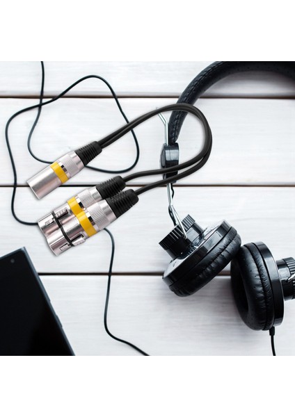 2x 30CM 3pin Xlr Erkek - 2 Xlr Dişi Ses Uzatma Kablosu Y Mıc Mıxer Kayıcı Için Dj Kablosu (Yurt Dışından) fırsatları