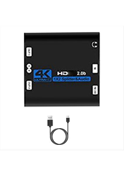 HDMI Uyumlu Ayırıcı Ses Çıkarıcı ile 2&#39 De 1 Out Hdr 4K 60Hz HDMI Uyumlu 2 0 1x2 Splitter Distribütörü (Yurt Dışından)