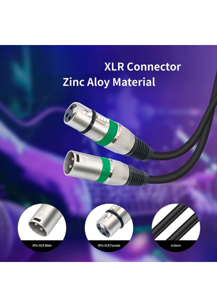 10PCS DMX512 Xlr Kablo Erkek - Kadın Ses Kablosu 3 Pin Dmx Kablosu Mikrofon Karıştırıcı Amplifikatörü 1 5m (Yurt Dışından)