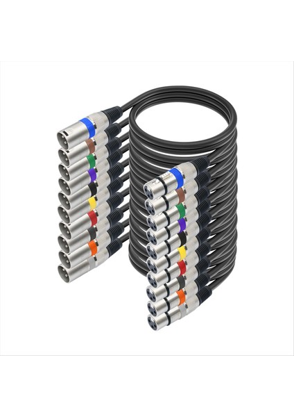 10PCS DMX512 Xlr Kablo Erkek - Kadın Ses Kablosu 3 Pin Dmx Kablosu Mikrofon Karıştırıcı Amplifikatörü 1 5m (Yurt Dışından) modelleri